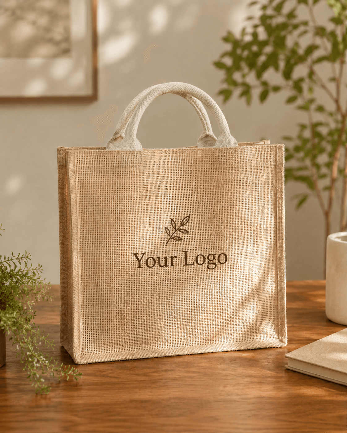 Customizable Jute Lunch Bag